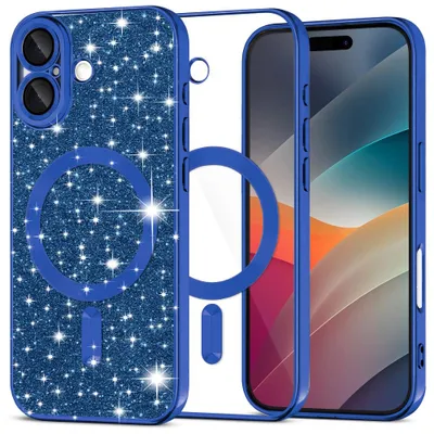 Obrázek produktu pro Techsuit – ochranné pouzdro Glitter MagSafe pro iPhone 17 – tmavě modré