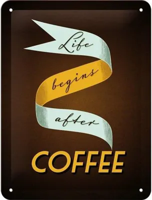 Produktbild von Nostalgic-Art - Blechschild 30 x 40 cm - Word Up - Life Begins After Coffee