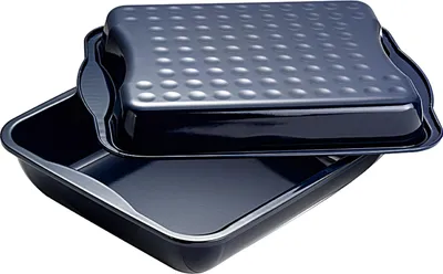 Obrázok produktu pre Dr. Oetker Pekáč Maxi Baking Idea 42x34x13cm smaltovaný čierny s vekom
