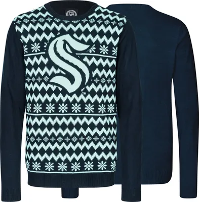 Obrázek produktu pro NHL Seattle Kraken Ošklivý svetr Big Logo 2-Color Christmas Sweater Vánoce S