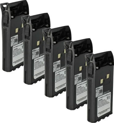 Produktbild von vhbw 5x Akku kompatibel mit Wouxun KG-UVD1P, KG-UV6D, KG-UVD1, KG-UV2D Funkgerät, Walkie Talkie (1700 mAh, 7,4 V, Li-Ion) + Gürtelclip