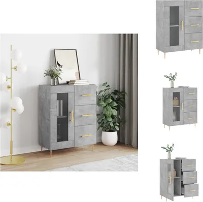 Immagine prodotto di vidaXL Credenza grigio cemento 69,5x34x90 cm in legno - Credenze