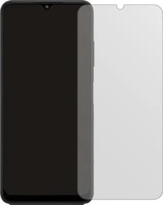 A smartphone screen protector is shown next to a smartphone.