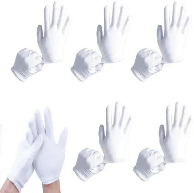 Produktbild von Famanu Handschuhe aus Baumwolle - Waschbar und Dehnbar, 5 Paar für Vielseitige Anwendungen