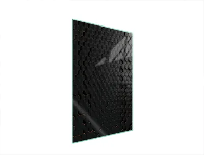 Produktbild von Herdabdeckplatte 35x52 Glaskeramikkochfeld Abdeckung Spritzschutz Glasplatte Deko Schneidebrett Muster Schwarz