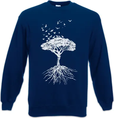 Produktbild von Urban Backwoods Yggdrasil Tree Logo VII, Sweatshirt, Farbe: Navy, Größe: XL