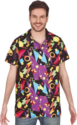 Produktbild von 80S Party Shirt Retro Festival Karneval Farbenfrohes Design Vintage Look, Größe: 48 - 50 (M) Farbe: Mehrfarbig