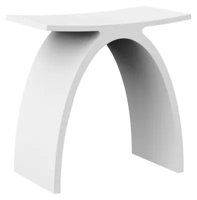 Image de KORAL Chaise de bain 43 x 43 x 23,5 cm, Solid Surface, blanc mat