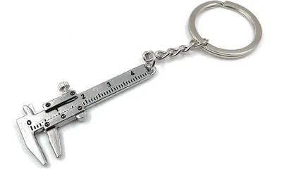 Produktbild von Onwomania - "Messschieber Werkzeug Handwerk Schlüsselanhänger - Metall Glücksbringer ideal als Geschenk z.B. für den besten Freund, die beste Freundin, Mama
