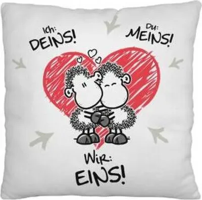 Produktbild von Sheepworld Plüschkissen Motiv Wir eins Geschenkartikel