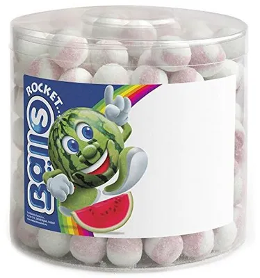 Obrázek produktu pro Rocket Balls šerbetové kuličky s příchutí melounu 200 plechovek