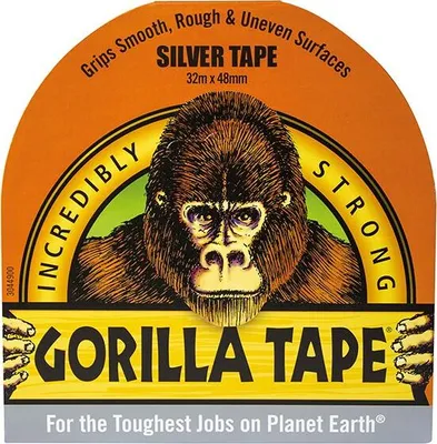 Zdjęcie produktu dla Klej Gorilla - Taśma samoprzylepna Gorilla srebrna 48 mm x 32 m
