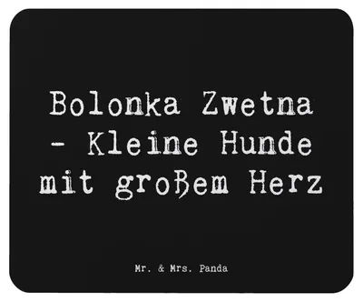 Produktbild von Mr. & Mrs. Panda Mousepad Spruch Bolonka Zwetna Herz - Schwarz - Geschenk, verspielte Hunde, Mauspad, Hundeliebhaber, Hunderassen Vielfalt, pc, Mouse Pad, liebenswürdige
