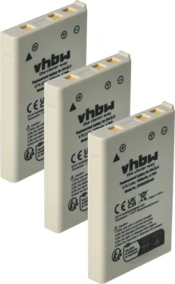 Produktbild von vhbw 3x Akku kompatibel mit Nikon Coolpix 3700, P5100, 5200, 4200, 5900, P100, P3, 7900, P500, P4, P510, P5000, P520 Kamera (1000 mAh, 3,6 V, Li-Ion)