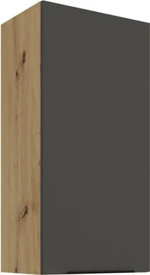 Produktbild von Hoher Wandschrank LUNARA – Breite 45 cm, Graphit/Eiche (Artisan).