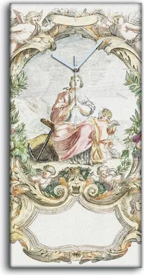 Produktbild von Leinwand Wanduhr Wandkunst Uhr Geräuschlos 30x60 Zeichnung Antike Engel Kunst - weiße Hände