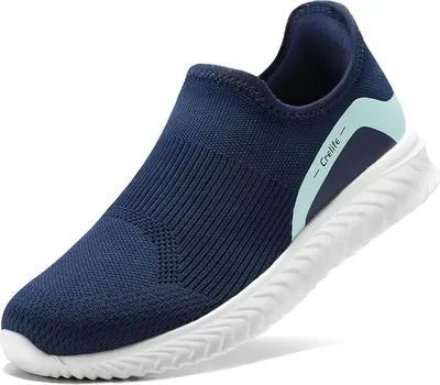 Obrázek produktu pro STQ Dámské síťované sportovní boty bez tkaniček, tmavě modré, velikost 38 EU