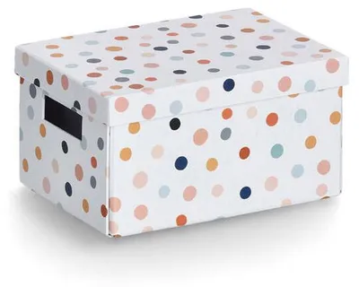 Produktbild von Zeller Dots Aufbewahrungsbox weiß