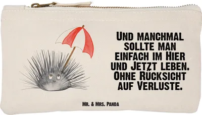 Produktbild von Mr. & Mrs. Panda Etui Seeigel Größe S Klein - Weiß - Geschenk, Lebe, Waschtasche, Federmappe, Achtsamkeit, Pouch, Kulturbeutel, Meer, Hier und Jetzt, Mäppchen, Leben