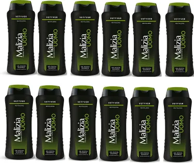 Produktbild von Malizia UOMO Vetyver Duschgel & Shampoo Revitalizing 2in1 12 x 250 ml