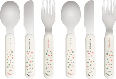 Produktbild von MiaMia Besteck-Set 6-teilig - Punkte - Weiß