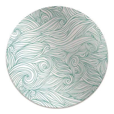 Produktbild von Rundmatte - Stuhlunterlage Bürostuhlunterlage - Rund Ø 100 cm - Bodenmatte - Fußmatte - Weinlesewellen
