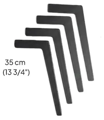 Immagine prodotto di Ette tete Gambe per tavolo Tulla, nere, corte