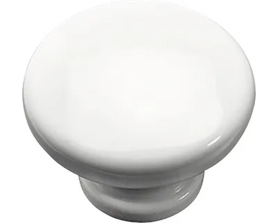 Produktbild von Hettich Möbelknopf Kunststoff weiß Ø 40,0 mm - 1 Stück