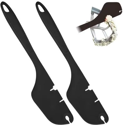 Produktbild von Silikon Spatel Mixer - Hitzebeständig & Vielseitig - 2er Pack Schwarz