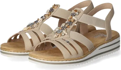 Produktbild von Rieker Sandalen Damen Synthetik Beige Größe: 37
