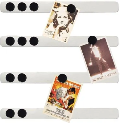 Immagine prodotto di Lavagna magnetica da appendere, 4 pezzi, metallo, nera, autoadesiva, lavagna memo, piccola