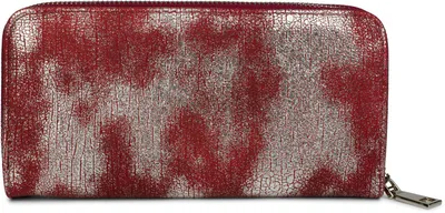 Produktbild von styleBREAKER Geldbörse mit genarbter Oberfläche im Antik Metallic Look, umlaufender Reißverschluss, Portemonnaie, Damen 02040091