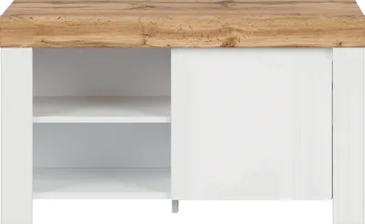 Produktbild von Schuhmöbel Hella , Weiß und Holzoptik, 92cm