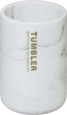 Produktbild von Zahnbürstenhalter mit Marmoreffekt, weiß