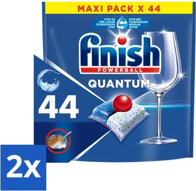Produktbild von Finish - Geschirrspülmittel - Quantum All in One Regular - All-in-1 Power - 44 Kapseln - Vorteilspack - 2 Stücke