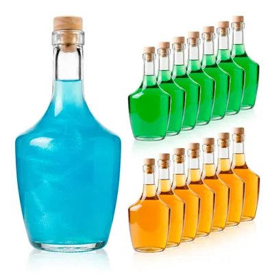 Zdjęcie produktu dla SUPERBUTELKI - Zestaw 50x Butelki szklane na alkohol KONESER 500 ml na nalewki, wino, sok