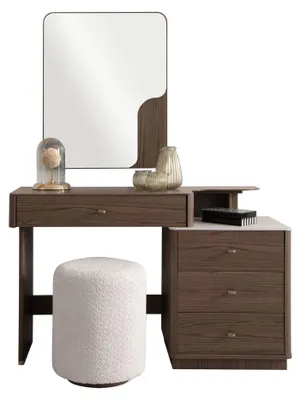 Produktbild von Brauner Schminktisch Designer Spiegel Schlafzimmer Frisiertisch