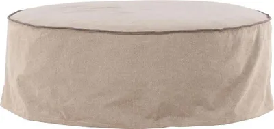 Produktbild von Pouf Vindö aus Leinen Ø101 cm - Braun