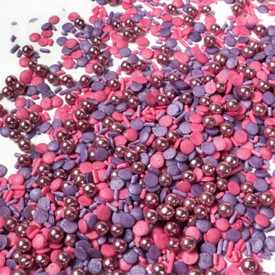 Produktbild von Streuselheld Glitzer Pink 120g Streusel zum Dekorieren und Verzieren von Gebäck aller Art wie Torten Kuchen Keksen Zuckerstreusel