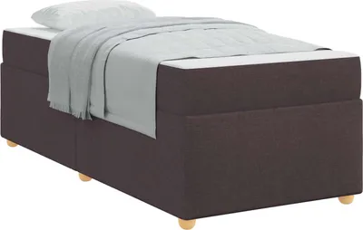 Obrázok produktu pre vidaXL Rám postele s matracom tmavohnedý 80 x 200 cm látka