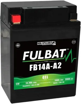 Obrázok produktu pre FULBAT FB14A-A2 12V 14Ah 210A 134x89x166mm L+ GEL bezúdržbová motobatéria
