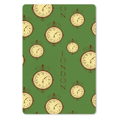 Produktbild von MuchoWow® Mauspad Mousepad London - Vintage - Uhr - Muster 40x60 cm - Mousepads - Maus Mat - Pad - Mausunterlage - Schreibtisch Accesoire