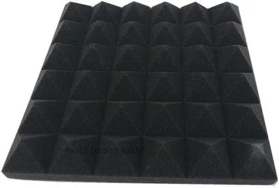 Productafbeelding van Akoestische Schuimpanelen - Geluidsdempend Schuim - Ruimte Verbeteren - Hoge Dichtheid Schuim - 30x30x5 cm - Zwart