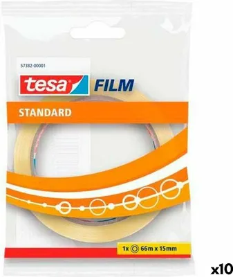 Obrázek produktu pro TESA 57382-00001-01, 66 m, Průhledná, Polypropylen (PP), 1,5 cm, 1 kusů, PVC, Na bázi rozpouštědla