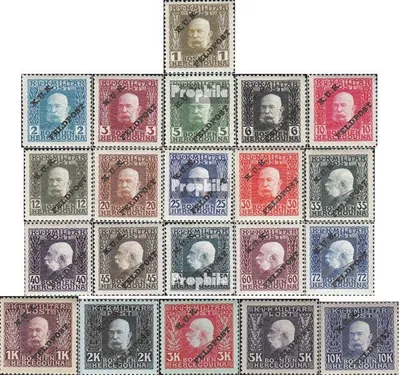 Produktbild von Briefmarken Österr.-Ungar. Feldpost 1915 Mi 1-21 (kompl.Ausg.) gestempelt Aufdruckausgabe
