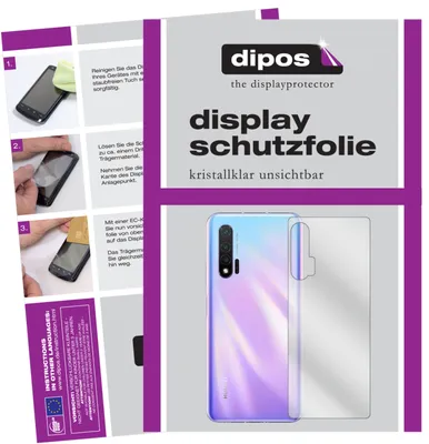 Produktbild von 1x Schutzfolie für Huawei nova 6 Rückseite klar Displayschutzfolie Folie Display Schutz dipos
