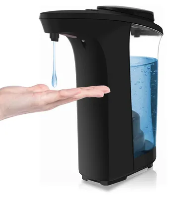 Image de Distributeur de savon automatique de 500 ml avec capteur, 5 niveaux réglables, distributeur de savon électrique, fonctionnant sur piles, pour la salle de bains et la cuisine