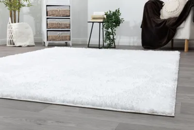 Produktbild von Steffensmeier Hochflor Teppich Kimo | Shaggy Langflor Teppich | Wohnzimmer, Schlafzimmer, Weiß, Größe: 200x290 cm