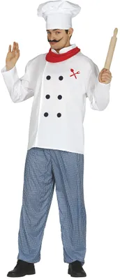 Kochkostüm für Herren, One Size, 100% Polyester