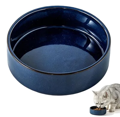 Image de Solidchoice - Gamelle en céramique antidérapante pour chiens et chats, bleue, 15,8 cm